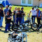 The Hunted Crew checking out Vics Bike 2017 at the compund